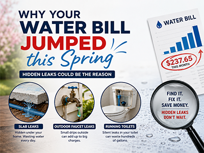 Residential water meter in a South DFW yard tracking water usage during spring